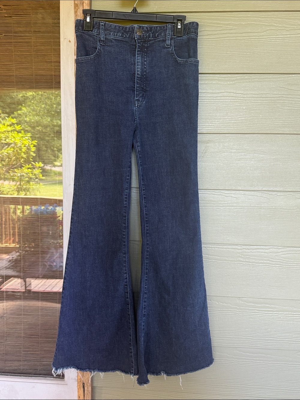 Show Me Your MuMu Frayed Hem Bell Bottom Jeans